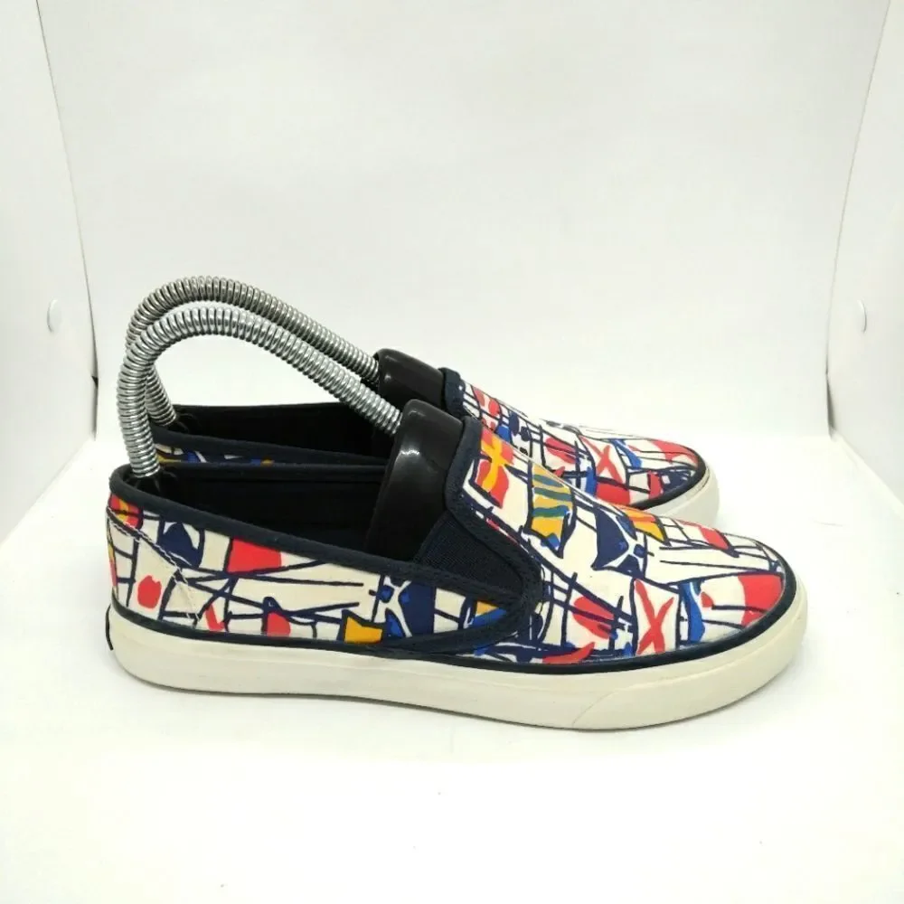 Sperry Top Sider‎ Seaside Signal Flag Slip On Sneakers Shoes Women's Size 5.5 M